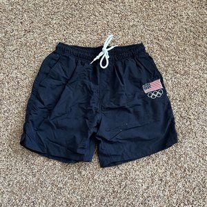 Navy Blue Nylon Shorts Olympics USA Pacsun Men Size Medium